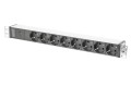Listwa zasilająca DIGITUS PDU 19" RACK 8xSchuko kabel 2m 1xC14 16A wł./wył. zabezpieczenie aluminiowa - 2057462