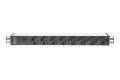 Listwa zasilająca DIGITUS PDU 19" RACK 8xSchuko kabel 2m 1xC14 16A wł./wył. zabezpieczenie aluminiowa - 2057463