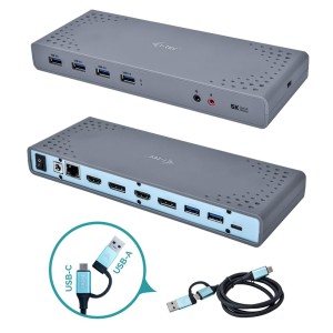 i-tec USB 3.0/USB-C 5K uniwersalna Dual Display Stacja Dokująca 2x HDMI 2x DP