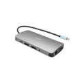 I-TEC USB-C Metal Nano Dock 2x DP 1x HDMI 1x GLAN 1x Audio/Mic 2 xUSB 3.1 2x USB 2.0 1x USB-C Data 1x USB-C 100W PD - 2058485