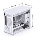 Jonsbo D31 MESH Screen Micro-ATX Case, Tempered Glass - white - 2015252