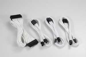 Zestaw kabli Phanteks PH-CB-CMBO_WT (24-pin ATX, 4 + 4 Pin EPS, 6+2-Pin x 2 M - 24-pin ATX, 4 + 4-pin EPS/ATX, 6+2-Pin x 2 F; 0,50m)