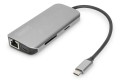 Stacja dokująca DIGITUS USB Typ C 8-portów 4K 30Hz 2x HDMI 2x USB3.0 RJ45 PD 3.0 - 1951853