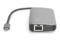 Stacja dokująca DIGITUS USB Typ C 8-portów 4K 30Hz 2x HDMI 2x USB3.0 RJ45 PD 3.0 - 2061669