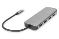 Stacja dokująca DIGITUS USB Typ C 8-portów 4K 30Hz 2x HDMI 2x USB3.0 RJ45 PD 3.0 - 1951856