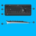 Zestaw bezprzewodowy klawiatura + mysz Logitech Wireless Combo MK540 ADVANCED czarny - 1066538