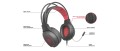 Słuchawki z mikrofonem Genesis Radon 300 Gaming 7.1 czarno-czerwone USB - 1068248