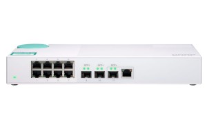Switch niezarządzalny QNAP QSW-308-1C 8x 1GbE  2x 10GbE SFP+ 1x 10GbE SFP+/RJ-45 combo Biały
