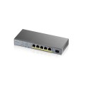 Switch zarządzalny Zyxel GS1350-6HP 5x10/100/1000 1xSFP PoE RJ45 - 2067226