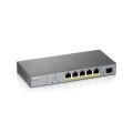Switch zarządzalny Zyxel GS1350-6HP 5x10/100/1000 1xSFP PoE RJ45 - 2067229