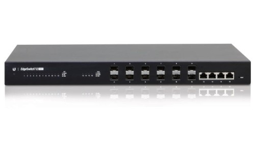 Switch zarządzalny UBIQUITI EdgeSwitch 12 Fiber 12x Gigabit SFP 4x Gigabit RJ45 - 742543