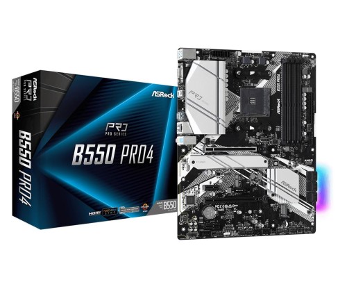 Płyta ASRock B550 Pro4/AMD B550/DDR4/SATA3/M.2/USB3.1/PCIe4.0/AM4/ATX - 2063177