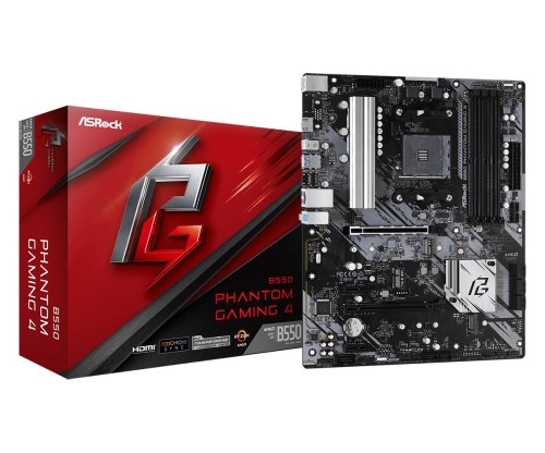 Płyta ASRock B550 Phantom Gaming 4 /AMD B550/DDR4/SATA3/M.2/USB3.1/PCIe4.0/AM4/ATX - 2063180
