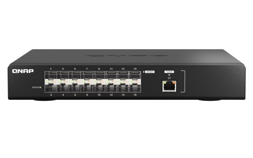 Switch zarządzalny QNAP QSW-M5216-1T 16x25GbE SFP28 1x10GbE BASE-T - 2067302