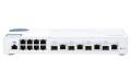 Switch zarządzalny QNAP QSW-M408-4C 8x 1GbE 4x 10GbE SFP+/RJ45 combo Biały - 2067317