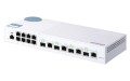 Switch zarządzalny QNAP QSW-M408-4C 8x 1GbE 4x 10GbE SFP+/RJ45 combo Biały - 2067319