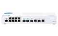 Switch zarządzalny QNAP QSW-M408-2C 8x 1GbE 2x 10GbE SFP+ 2x 10GbE SFP+/RJ45 combo - 2067326