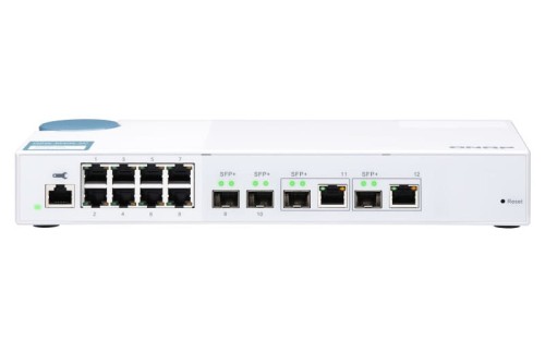 Switch zarządzalny QNAP QSW-M408-2C 8x 1GbE 2x 10GbE SFP+ 2x 10GbE SFP+/RJ45 combo - 2067326