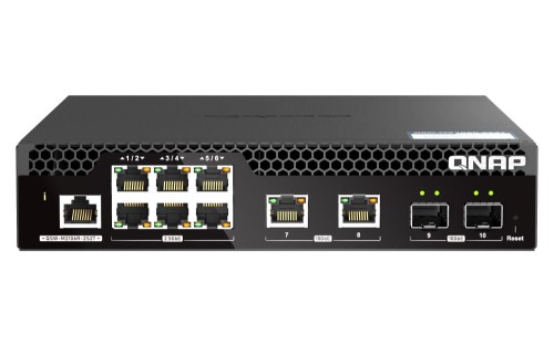 Switch zarządzalny QNAP QSW-M2106R-2S2T 2x 10GbE SFP+ 2x 10GbE 6x 2,5GbE - 2067383