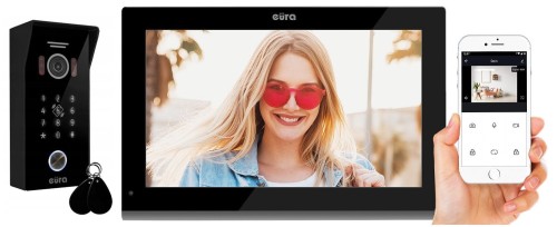 WIDEODOMOFON EURA VDP-99C5 czarny, WiFi, RFID, TUYA - 2065465