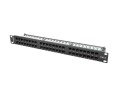Patch panel Lanberg PPU6-1048-B 48 port 1U kat.6 czarny - 2035512