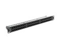 Patch panel Lanberg PPU6-1048-B 48 port 1U kat.6 czarny - 2035509