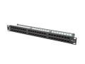 Patch panel Lanberg PPU6-1048-B 48 port 1U kat.6 czarny - 2035511