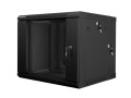 Szafa instalacyjna Rack dwusekcyjna wisząca 19" 9U 600x600 czarna Lanberg (flat pack) - 2035545