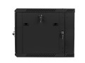 Szafa instalacyjna Rack dwusekcyjna wisząca 19" 9U 600x600 czarna Lanberg (flat pack) - 2035544