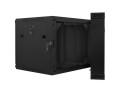 Szafa instalacyjna Rack dwusekcyjna wisząca 19" 9U 600x600 czarna Lanberg (flat pack) - 2067651