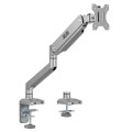 Uchwyt do monitora Ergo Office ER-447 aluminiowy, ze sprężyną gazową, podwójne ramię, VESA 75x75/100x100, 17"-32" 10 kg srebrny - 2069635