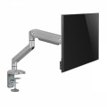 Uchwyt do monitora Ergo Office ER-447 aluminiowy, ze sprężyną gazową, podwójne ramię, VESA 75x75/100x100, 17"-32" 10 kg srebrny - 1802934