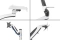 Ramię naścienne pojedyncze DIGITUS 1xLCD + klawiatura, max. 32" i 8kg uchylno-obrotowe 360° (PIVOT) - 2069706