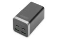 Ładowarka sieciowa DIGITUS uniwersalna zasilacz GaN 4 porty 2x USB-C 2x USB-A PD 3.0 65W czarna - 2070600