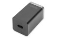 Ładowarka sieciowa DIGITUS uniwersalna zasilacz GaN 4 porty 2x USB-C 2x USB-A PD 3.0 65W czarna - 1956409