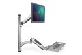 Ramię naścienne pojedyncze DIGITUS, 1xLCD + klawiatura, max. 27" i 8kg, uchylno-obrotowe 360° (PIVOT) - 2069728