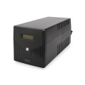 Zasilacz awaryjny UPS DIGITUS Line-Interactive LCD 2000VA/1200W 2x12V/9Ah AVR 4xSCHUKO USB RS232 RJ45 - 1938362