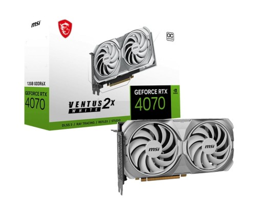 Karta VGA MSI GeForce RTX 4070 VENTUS 2X WHITE 12G OC 12GB GDDR6X 192bit HDMI+3xDP PCIe4.0 - 2070266