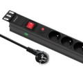 Listwa zasilająca Qoltec do RACK 19" 1U 16A PDU CB 6xSCHUKO 2m - 1310415
