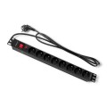 Listwa zasilająca Qoltec do RACK 19" 1U 16A PDU CB 8xSCHUKO 2m - 1898863