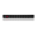 Listwa zasilająca Qoltec do RACK 19" 1U 10A PDU 8xIEC C13 2m - 1049921