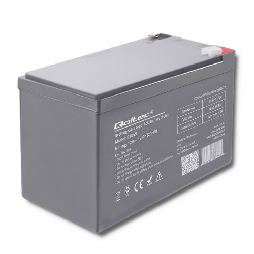 Akumulator AGM Qoltec 12V | 12Ah - 1210650