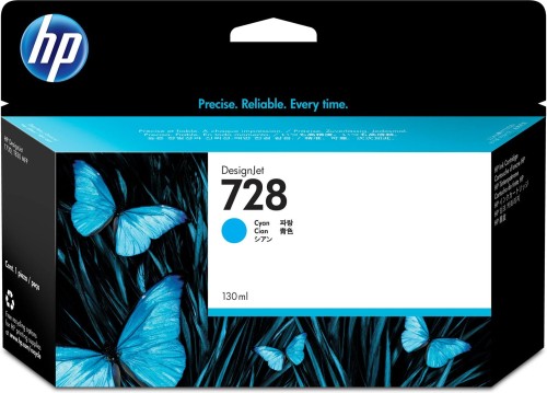 HP 728 130-ml Cyan Ink Cartridge - 2068857