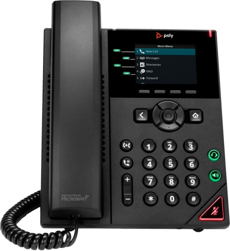 Poly VVX 250 4-Line IP Phone and PoE-enabled No localization - 2070433