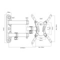 Uchwyt do telewizora lub monitora Maclean MC-418, max. VESA 200x200, 23-43", 30kg, czarny - 2069510