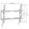 Uchwyt do TV Maclean MC-413, max VESA 600x400, 32-80", 45kg, reg. odchylenia +0°~-10° - 2069531