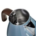 Delonghi | Czajnik | KBOV 2001.AZ | Standardowy | 2000 W | 1,7 L | Stal nierdzewna | Podstawa obrotowa 360° | Błękit - 2047314