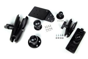 VM2 RAM mount kit for keyboard & computer, round base, medium arm, 8.5 inch (215 mm), ball for vehicle dock rear, keyboard mount