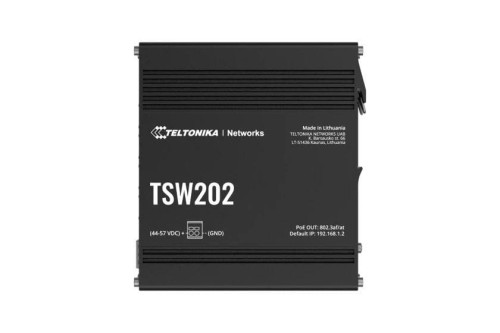 Teltonika TSW202 | Switch | 8x RJ45 1000Mb/s, 2x SFP, 2-pin DC. L2, zarządzalny - 2073316