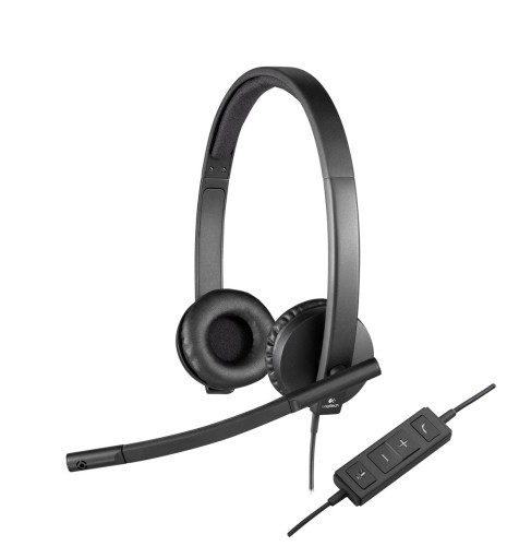 Słuchawki z mikrofonem Logitech USB Headset H570e Stereo - 2074457